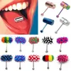 Tongue Ring Mixed Colors Stainless Steel Vibrating Massage Stud Body Piercing Jewelry Barbell with 2 Batteries