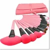 24pcs A Kit Professionnel Soft Beauty Barre à dents Maquillage Brosse Ensembles de Fondation Brosses Crème Crème Crème Poudre Contour Blush Compagnie Pinceau ovale