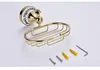 Free Shipping new designed Modern Wall Mounted Golden Brass Bathroom Accessories/ Soap basket /Bathroom Soap Dish Holder
