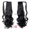 Wholepony Tails ponytails hair pieces 22quot Synthetic Hair Long Cruly Clip In Ribbon Ponytail Hair Extensions curly Hairpi1238207