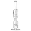 JM Flow Sci Glass Mega Sprinkler to Cross-Crystal Ball Hornet Recycler oil rigs bongs with Inline Percolator 18 inches tall