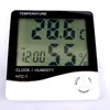 HTC-1 High accuracy LCD Digital Thermometer Hygrometer Indoor Electronic Temperature Humidity Meter Clock Alarm Weather Station 50pcs DHL