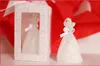 新しい白いブライダルのウェディングドレスの形の蝋燭のブーギの結婚式のパーティーの装飾キャンドル