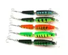 HENGJIA New arrival Minnow Lures fishing lures Jointed Hard Baits fishing tackle (JM002) 10.5CM 9.6G 4#hooks 50pcs