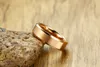 Anel de casamento de 6 mm de ouro rosa escovados de tungstênio anel para homens para homens e mulheres conforto nos EUA e na Europa4105691
