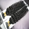 Brazilian curly Hair Keratin Stick Tip Hair Extensions 200S 200g Unprocessed U Tip Kinky Curly Brazilian Hair Extensions Keratin Pre bonded