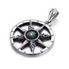 Ny design Bästa smycken gåva till vänner Toppkvalitet 316L Rostfritt stål Biker Cool Compass Pendants Mäns Vintage Necklace