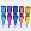 Newest 6 in 1 10mm&14mm&18mm Male or Female Banger Titanium Nail SILIKA SIDE ARM DOMELESS TITANIUM NAILS free shipping