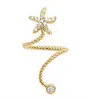 Le donne di cristallo delle stelle marine aprono gli anelli Stile dei coreani Vendita calda Prezzo di fabbrica Cute Lady Jewelry Knuckle Rings
