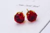 Stud Earrings Wholesale Fashion Round Favorite Design 18 K Gold Plated Studded Candy Crystals CZ Diamond Stud Earring For Women