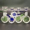 Smoking Accessories Colorful Pyrex 14mm 18mm glass bowls bongs green blue slide thick clear water pipes for oil rigs