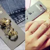 6 pièces/ensemble anneaux de marque de mode femmes dame bague bijoux en alliage d'or bout de doigt anneaux empilables F21 anneaux de bande KNUCKLE RING accessoires de bijoux