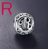 Authentic 925 Sterling Silver Vintage Clear Letter Bead Charms Fit Original Pandora Women Charm Bracelets Silver Jewelry9288878