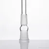 Glas Downstem med 6 Beväpnad Connecto 18mm Kvinna till 18mm Man Joint Hög Borosilikatglas Frostat Gemensam Dropdown 14F 18m Glasvattenrör