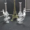 8 inch glass bong with reclaimer double Matrix Perc two functions Inline diffuser Rig skull bong glass Water smoke pipe bubbler perc