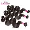 Greatremy extensiones de cabello peruano sin procesar teñibles onda del cuerpo paquetes de tejido de cabello virgen 3 unids / lote trama de tejido de cabello de color negro natural