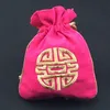 Kleine grote katoenen linnen sieraden pouch geschenk tassen chinese stijl geborduurd vreugdevolle decoratieve ambachtelijke verpakking tas lavendel sachet pack