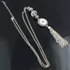 Collana vintage con nappe in metallo cristallo Gioielli con bottoni fai da te Collana con pendenti con bottoni a pressione da 18 mm Gioielli con bottoni a pressione per le donne