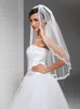 New Hot Fashion Real Image Dentelle Bord Une Couche Avec Peigne Lvory Blanc Coude Voile De Mariage Voile De Mariée