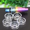 2023 Rainbow Domeless Titanium Nail Titanium Nail With Quartz Carb Cap 10mm 14,4mm 18mm för glasbongar Glasoljerigor Gratis frakt