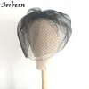 2014 SSJ Wedding Veils Double Layer Full Birdcage Veil Short Meshed Net Wedding Blusher Veil Brud Fascinator Veils Wedding Birdc5360640