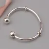 Dorapang 100% 925 Sterling Zilver Originele Moments Open Zilveren Bangle Logo Caps Fit Pan Vrouwen Basic Armbanden DIY Sieraden