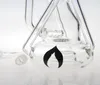 neue glassarts neue doppelte Recycler-Glasbong Pyrex-Wasserpfeife mit Glasdiffusion Kann platziert werden Silikonwachs-Ölbehälter 14,4-mm-Verbindung