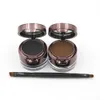 Wenkbrauw poeder wenkbrauwen eyeliner gel longwear gel eyeliner bruin met borstel 12 stcs 2 color 24 uur waterdichte zweet oog wenkbrauwen M10966918043