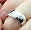 100pcs Silver polish 8mm band Fashion stainless steel wedding rings men women Classic Rings Wholesale Jewelry Lots