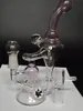 Pink Recycler Bong Glass Bongs nexusglass hitman glass hightimes Bong 14.4mm joint en verre huile dab rig Glass Rig