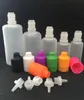 Bouteilles en plastique colorées de 3 ml, 5 ml, 10 ml, 15 ml, 20 ml, 30 ml, 50 ml, 60 ml, 100 ml, 120 ml, flacons compte-gouttes pour liquide électronique avec bouchons anti-gouttes longs et fins