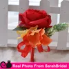 Plaj Buketleri Boutonniere Gelin Gelinler Nedime Holding Çiçekler Turuncu Ve Kırmızı Sıcak Organik Evlilik Ülke Rustik Bohemian Düğün için