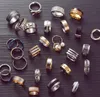 10 unids / lote mezcla tamaño de estilo acero inoxidable anillos de racimo de acero inoxidable para joyería regalo anillo de artesanía RI31 gratis Shipp