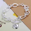 8 pieces mixed style fashion hot sale women's sterling silver plated Bracelet, Horse's hoof Five butterfly Cross 925 silver Bracelet EMB10