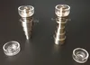 Set di strumenti per bong in vetro 6 in 1 Chiodo in titanio con chiodo in titanio Cappuccio in carb 10mm 14mm 18mm regolabile Domeless GR2 Titanium / quarzo ibrido