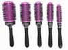 Radiell hårborste lila professionell användning en rund borste tråd aluminium rör rund borste järnrull rund borste hår professionell cylinder