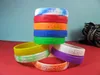 Custom Embossed Bracelet Text & Logo 8''*0.5'' Color Ink Printed Jelly Silicone Wristband For Events Promotion Gifts