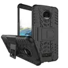 Hybrydowy Kickstand Wplatanie Wytrzymały Heavy Duty TPU + PC Shock Proof Case Pokrywa dla Motorola Moto G8 Power Lite G Power E7 160 sztuk / partia