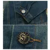 Fashion Men Hip Hop Streetwear Teenagers Denim Jacket Mens Outdoor Dance Slim Fit Distressed Biker Vintage Coat Ripped Outerwear