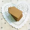 500 sztuk DIY Koronki Przegrzebki Głowy Etykieta Bagaż Papier Kraft Tagi Brown Wedding Notatka Puste Cena Hang Tag Kraft Christmas Gift 5x3cm