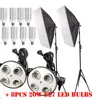 Freeshipping 8PCS Lamps E27 LED Bulbs Photography Lighting Kit Photo Equipment+ 2PCS Softbox Lightbox+Light Stand For Photo Studio Diffuser