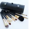 Pędzle do makijażu Zestaw 9 sztuk podróży Beauty Profesjonalne drewniane uchwyt Foundation Lips Cosmetics Make Up Brush z uchwytem Pucharu