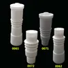 Mixed Styles 14mm 18mm Domeless Ceramic Nails Male Female Joint Ceramic Nail with Carb Cap VS Titanium Quartz Nail For Glass Smoking Bongs