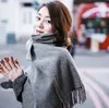 1 PCS automne hiver haute qualité femme laine filature écharpe dames couleur pure purl garder écharpe chaude 200 * 65 cm 14 couleurs livraison gratuite