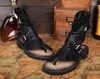 2016 heißer Sommer Zehenknauf Männer Sandalen Gladiator Männer Sommer Motorradstiefel Schwarz Offene Fersen Männer Schuhe Luxus Zapatos Hombre