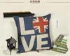 Vintage England Struck Pillowcases 11 Styles 최고 품질 스퀘어 인쇄 면직물 베개 커버 소파 베개 커버 자동차 침대 의자 베개 커버