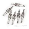 Navio gratuito 100pcs Antique Silva Human Skeleton Charms pendente para descobertas de jóias 39x10mm