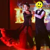 Vuxen/tjej balsal dansklänning modern waltz tango standard tävlingsdans klänning sexig stropplös applikation strass klänning gratis anpassad 008