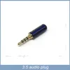 4 Pole 3.5mm Kopfhörer Jack Male Jack 3.5mm Audio Stecker vergoldet Für 4mm Kabel Adapter Freies Verschiffen