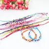10 Colors Weave Rope String Bracelets Lucky Beaded Hamsa Amulet Acrylic Evil Eye Bracelets for Women Whole298H